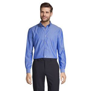 Lands' End Men's Long Sleeve Buttondown No Iron Pinpoint Shirt, NWT